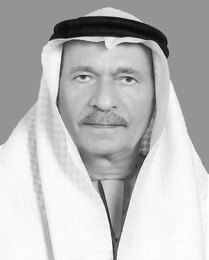 Portrait of Obaid Humaid Al Mazrouei, founder of Al Fajr newspaper, reflecting his contributions to UAE journalism.