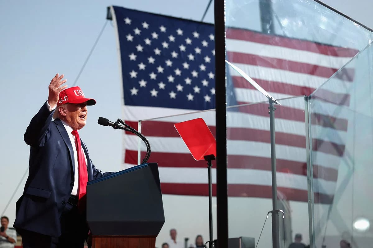 President Trump discussing military strategy regarding Iran, highlighting the ongoing conflict and its implications.