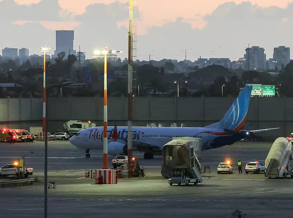 Infographic detailing the flydubai cockpit attack and the ongoing UAE investigation into potential terrorist links.