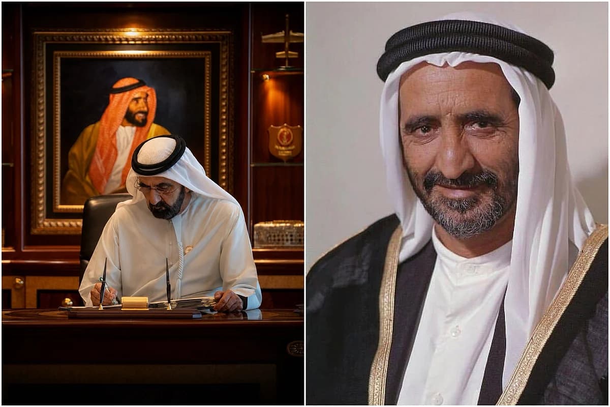 Sheikh Mohammed bin Rashid Al Maktoum honoring his father Sheikh Rashid on the 36th death anniversary, reflecting on leadership and legacy.