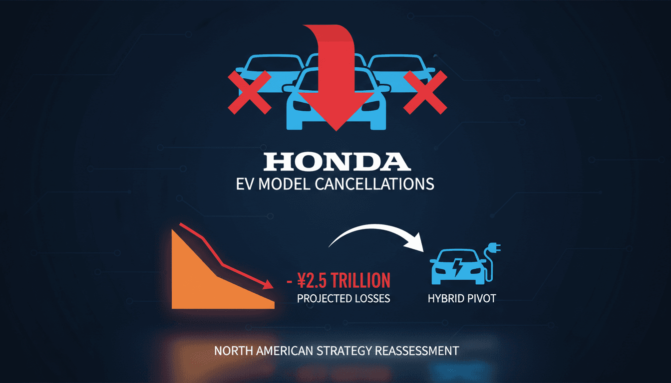 Honda Cancels Three North American Electric Vehicle Models Amid Strategy Reassessment