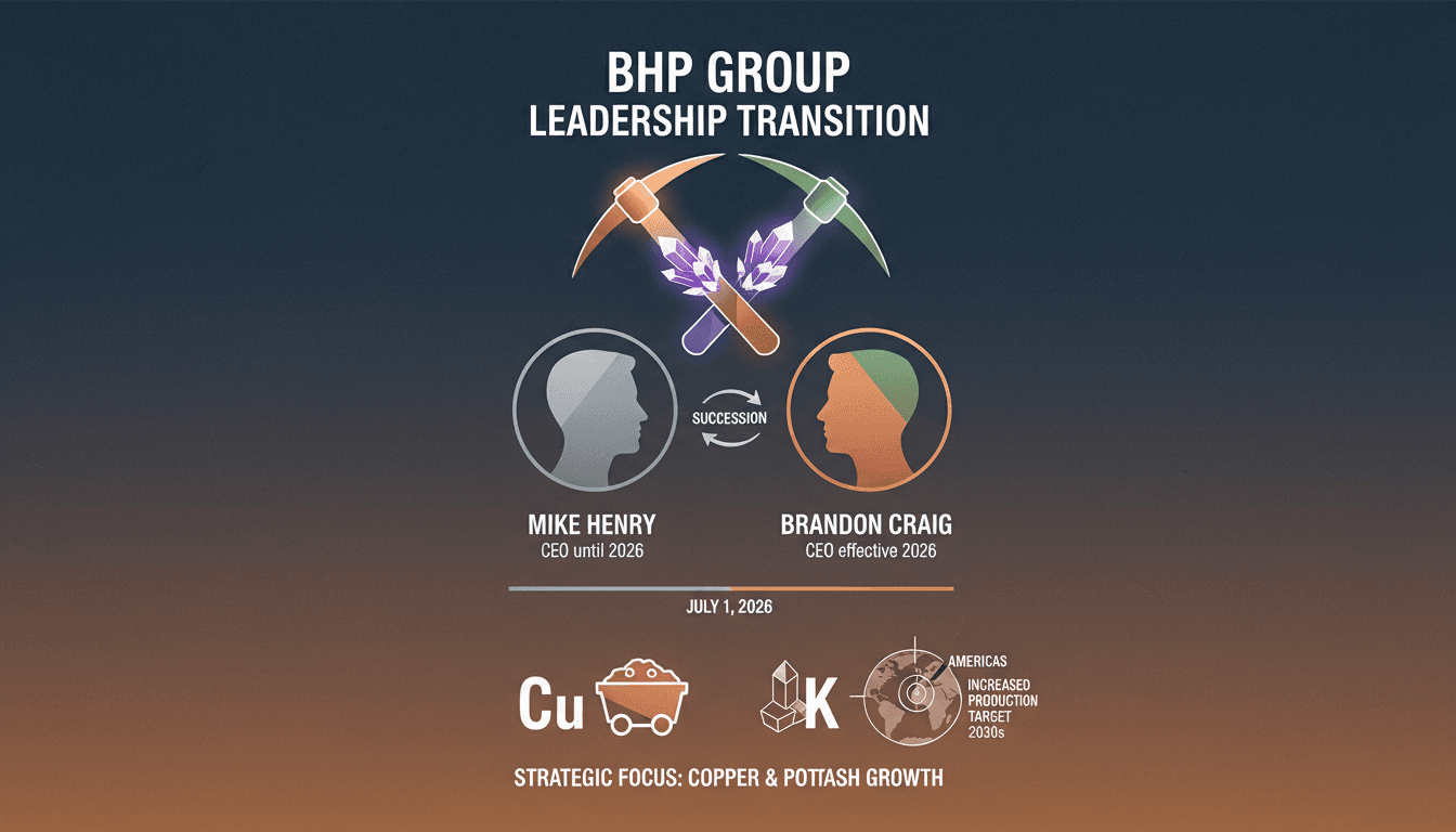 BHP Group Appoints Brandon Craig as CEO Effective July 1, 2026