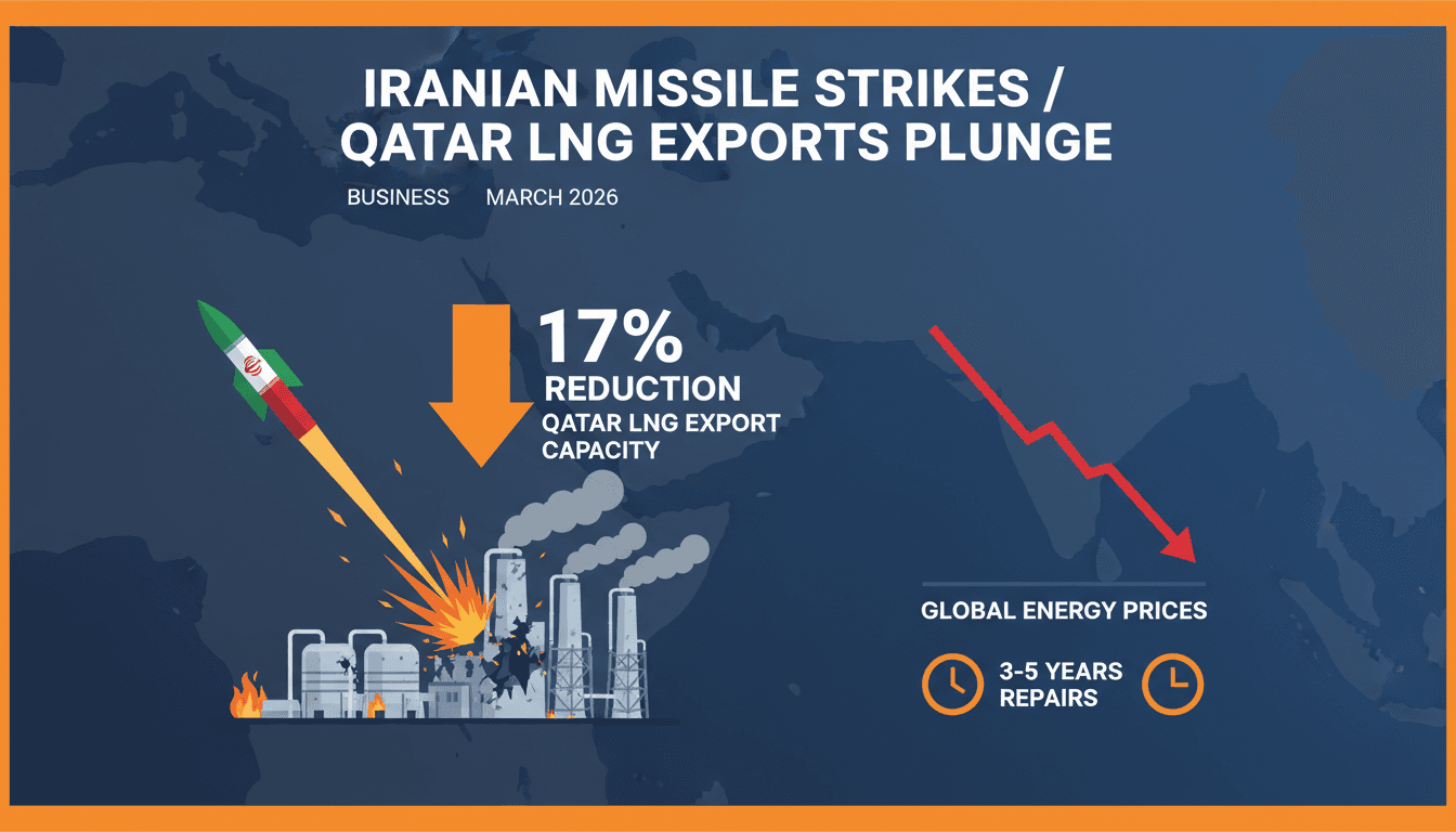 Iranian missile strikes reduce Qatar's LNG export capacity by 17 percent