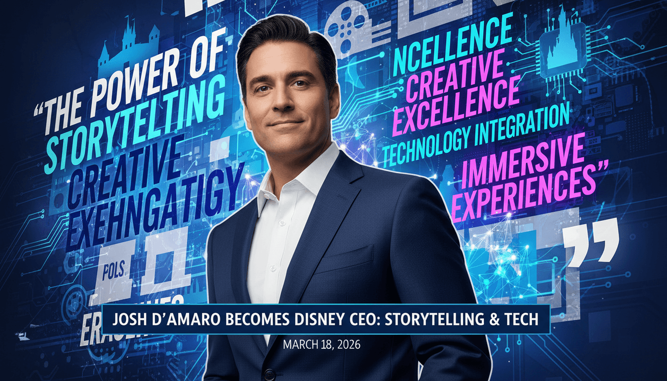 Josh D’Amaro Becomes Disney CEO Emphasizing Storytelling and Technology Integration