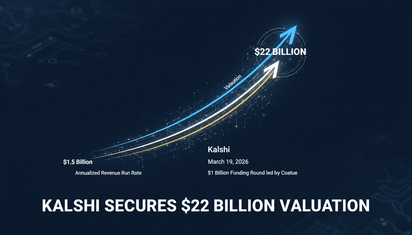 Kalshi Secures $22 Billion Valuation in $1 Billion Funding Round