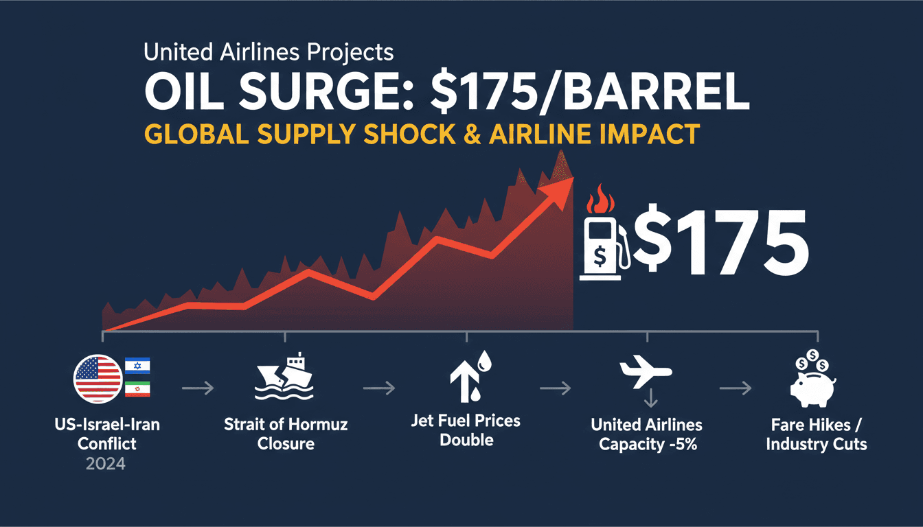 United Airlines Projects Oil Prices at $175 per Barrel Amid US-Israel-Iran Conflict