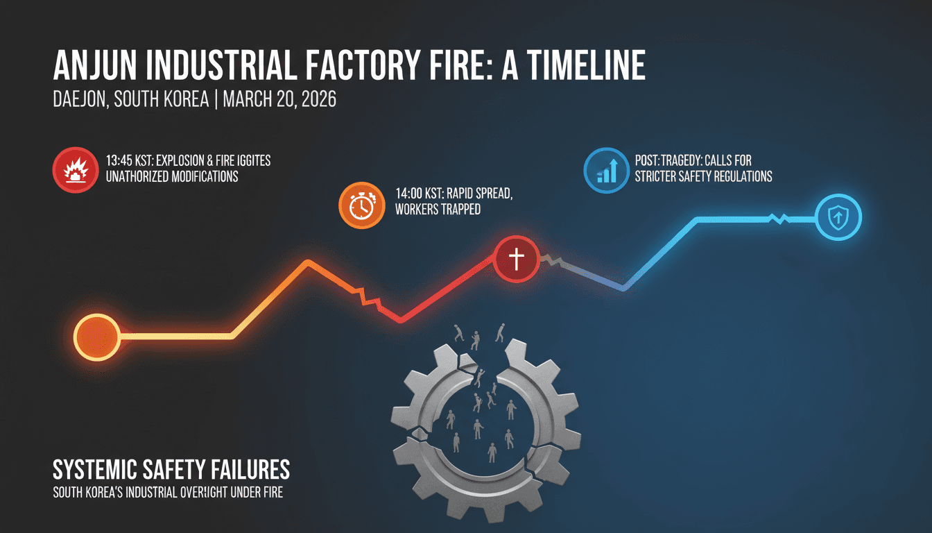 Fire at Anjun Industrial Factory in South Korea Results in 14 Deaths