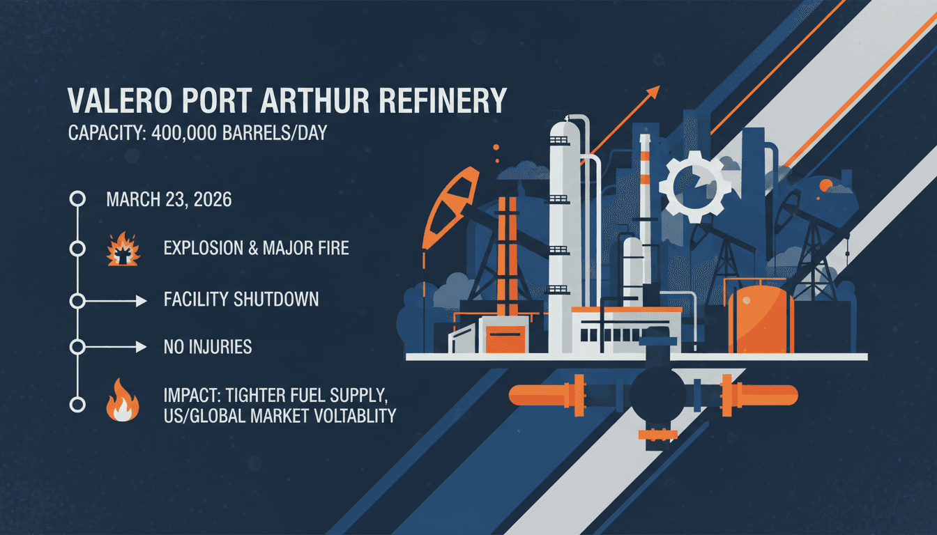 Explosion at Valero Port Arthur Refinery Causes Major Fire and Shutdown