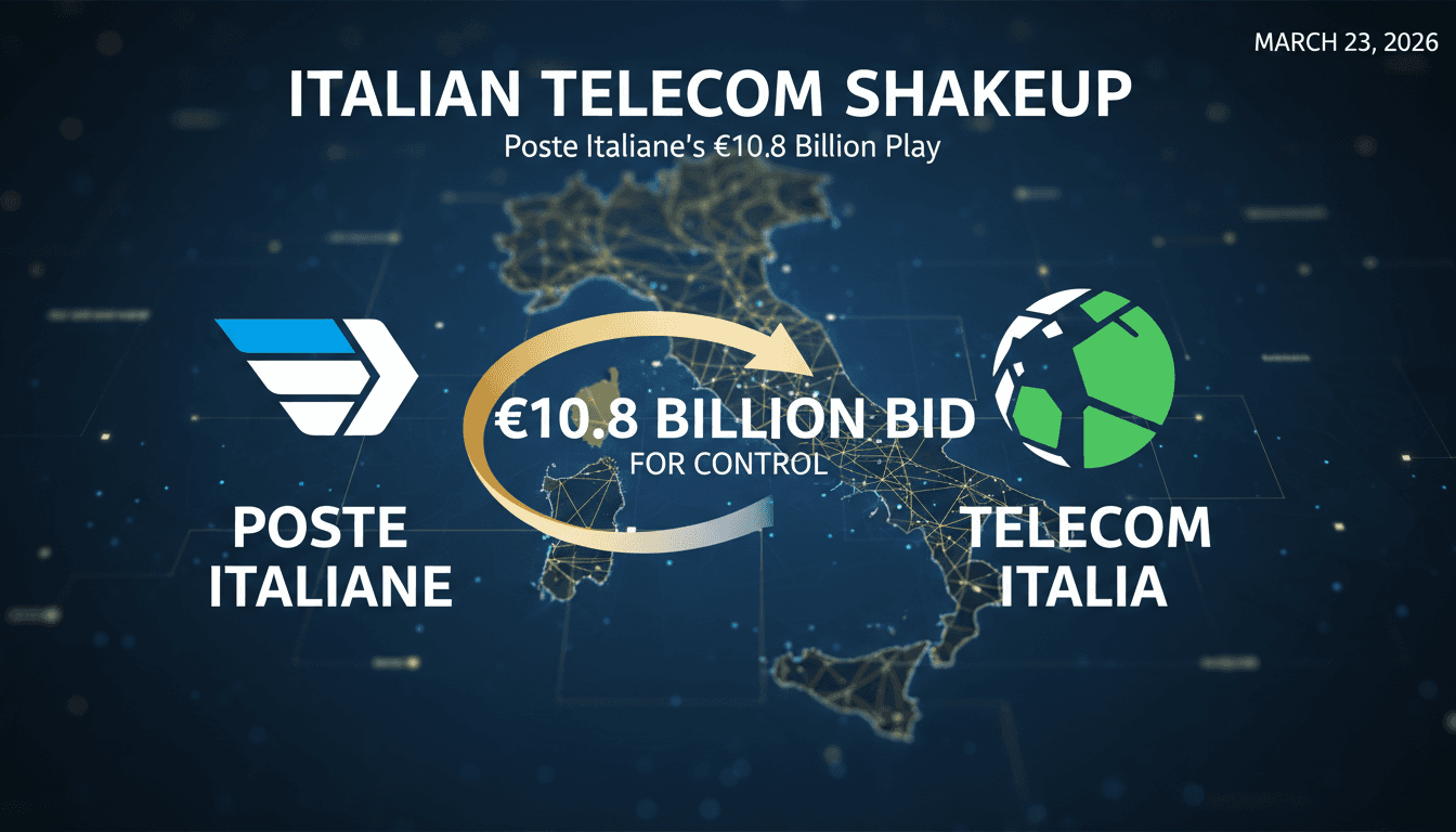 Poste Italiane Makes €10.8 Billion Bid for Telecom Italia Control