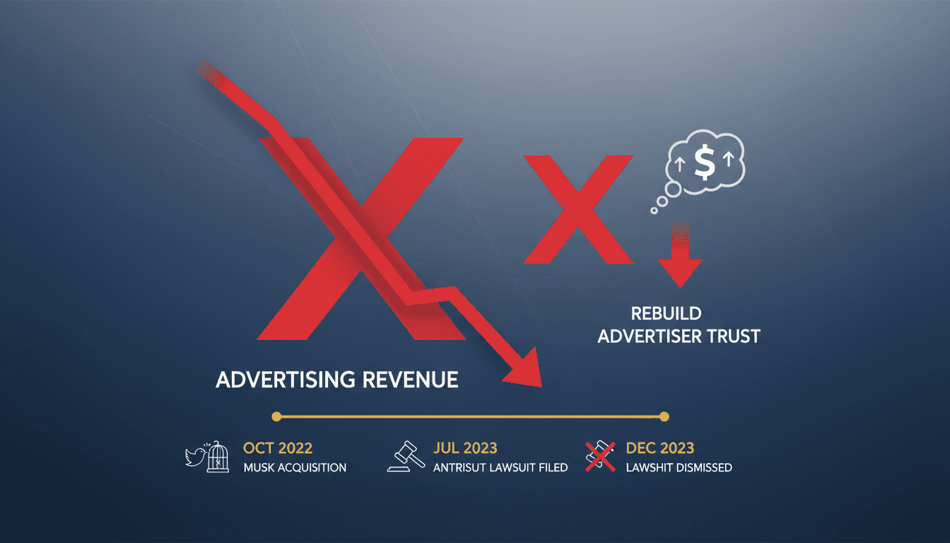 U.S. Judge Dismisses X Corp.'s Antitrust Lawsuit Against Advertisers