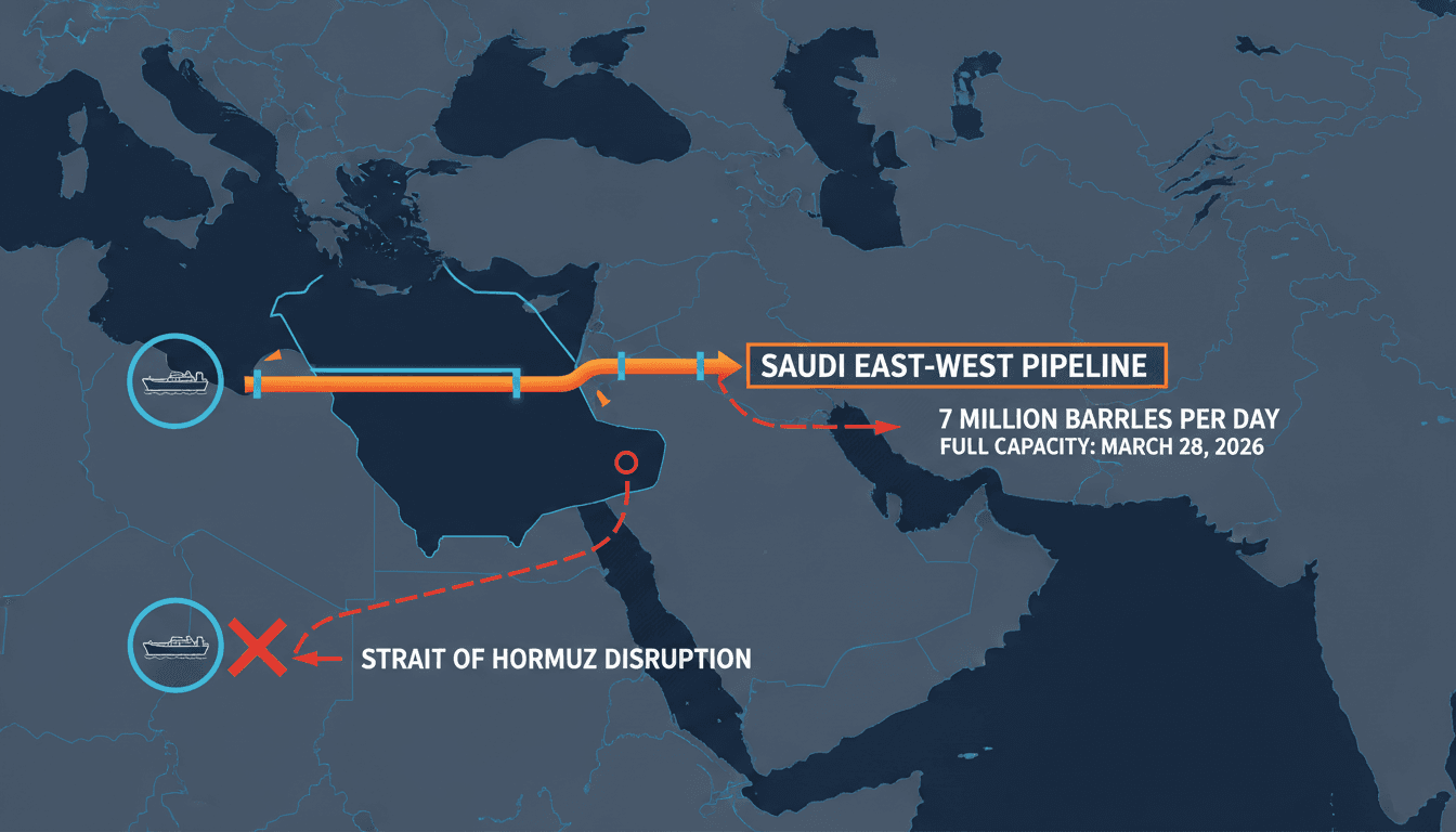Saudi East-West Pipeline Achieves Full Capacity Amid Strait of Hormuz Disruption