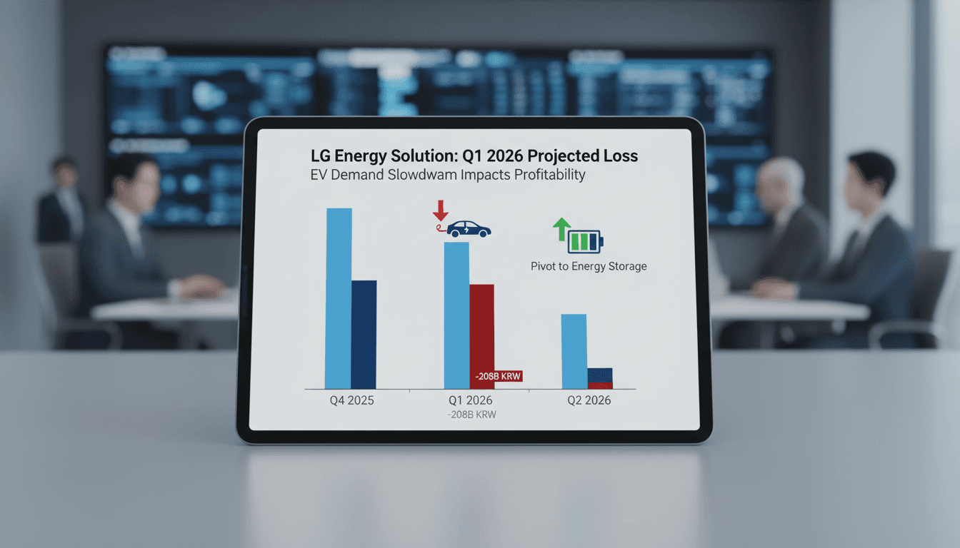 LG Energy Solution Projects Q1 2026 Operating Loss Due to Weak EV Demand