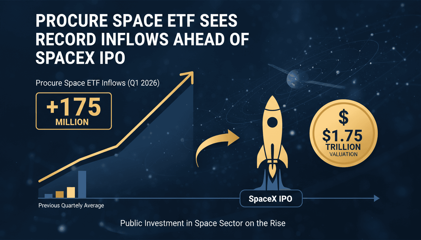 Procure Space ETF Sees Record Inflows Ahead of SpaceX IPO