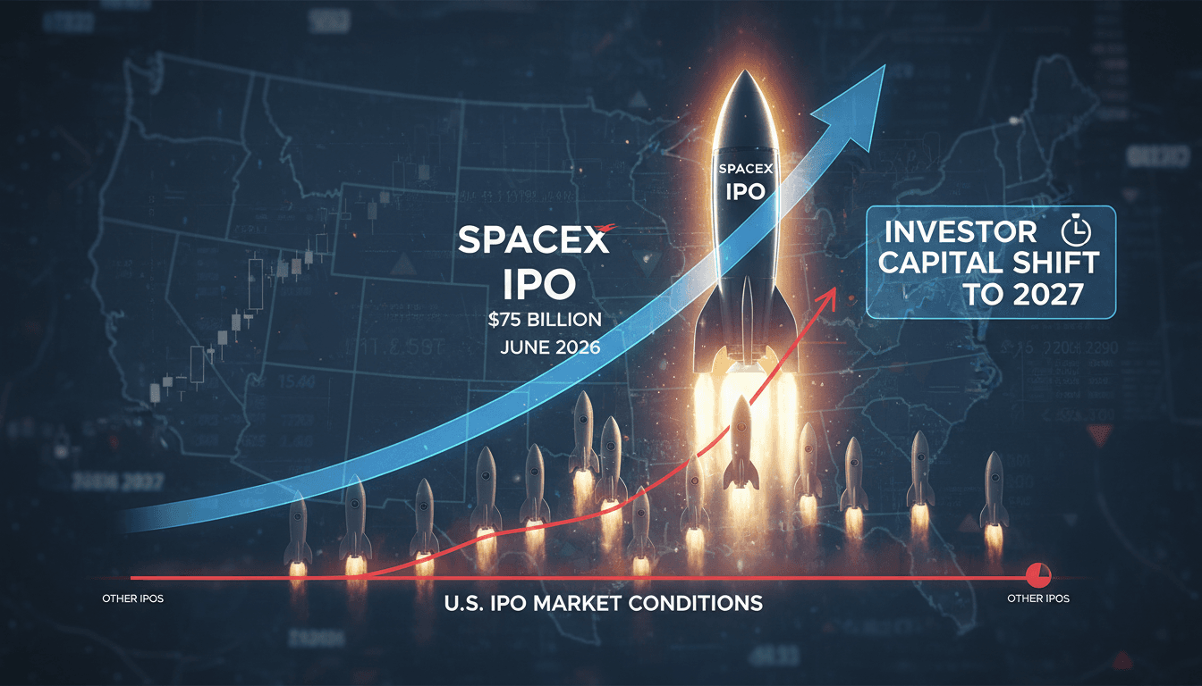 SpaceX Plans $75 Billion IPO for June 2026 Amid Fragile U.S. Market Conditions