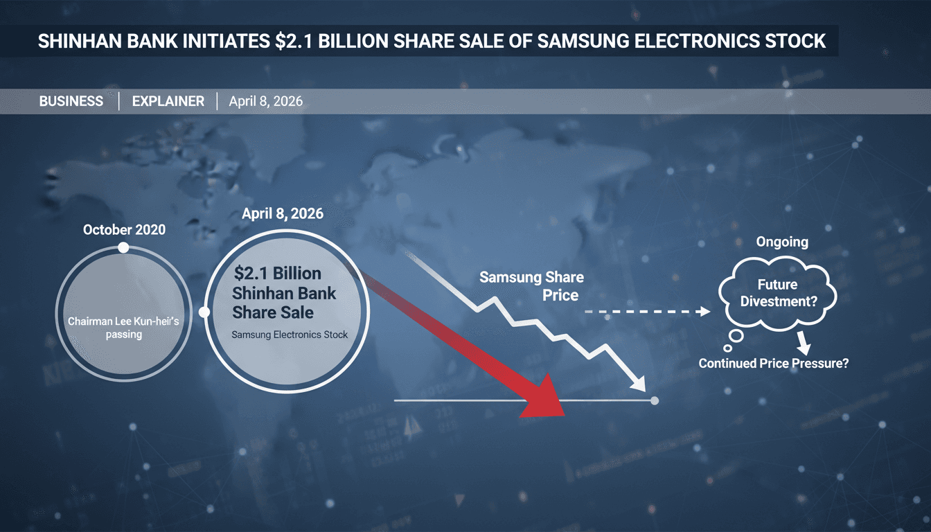 Shinhan Bank Initiates $2.1 Billion Share Sale of Samsung Electronics Stock