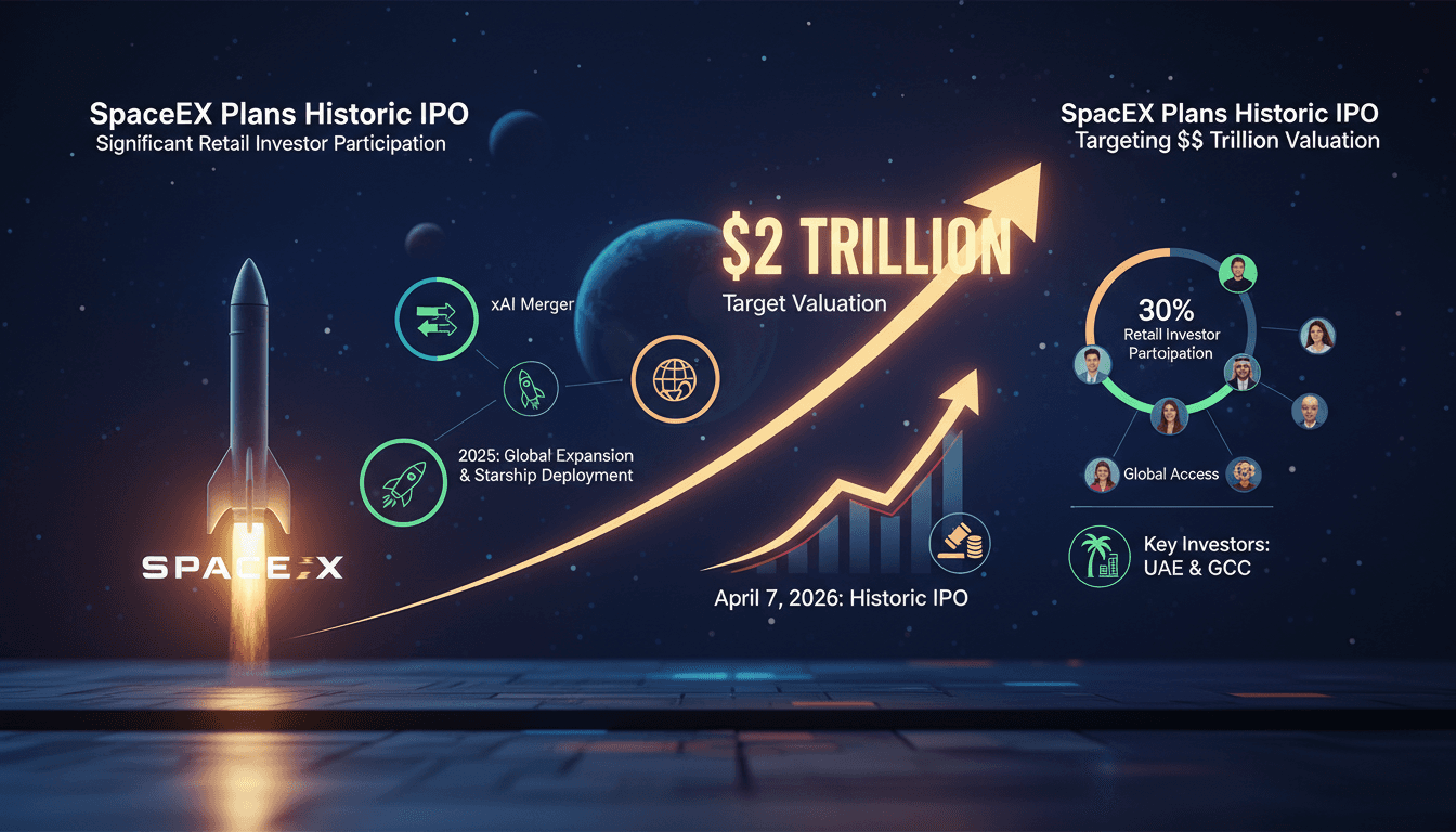 SpaceX Plans Historic IPO Targeting $2 Trillion Valuation with Significant Retail Investor Participation