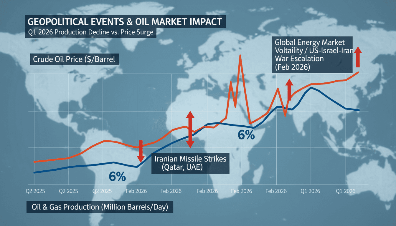 ExxonMobil and Chevron report 6% production declines due to Iran war disruptions