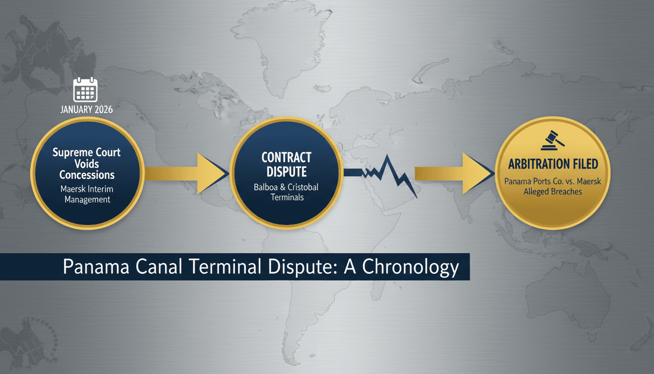 Panama Ports Company Files Arbitration Against Maersk Over Canal Terminal Dispute