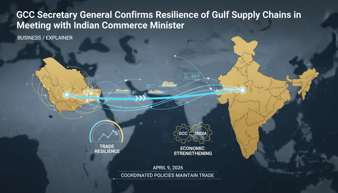 GCC Secretary General Confirms Resilience of Gulf Supply Chains in Meeting with Indian Commerce Minister