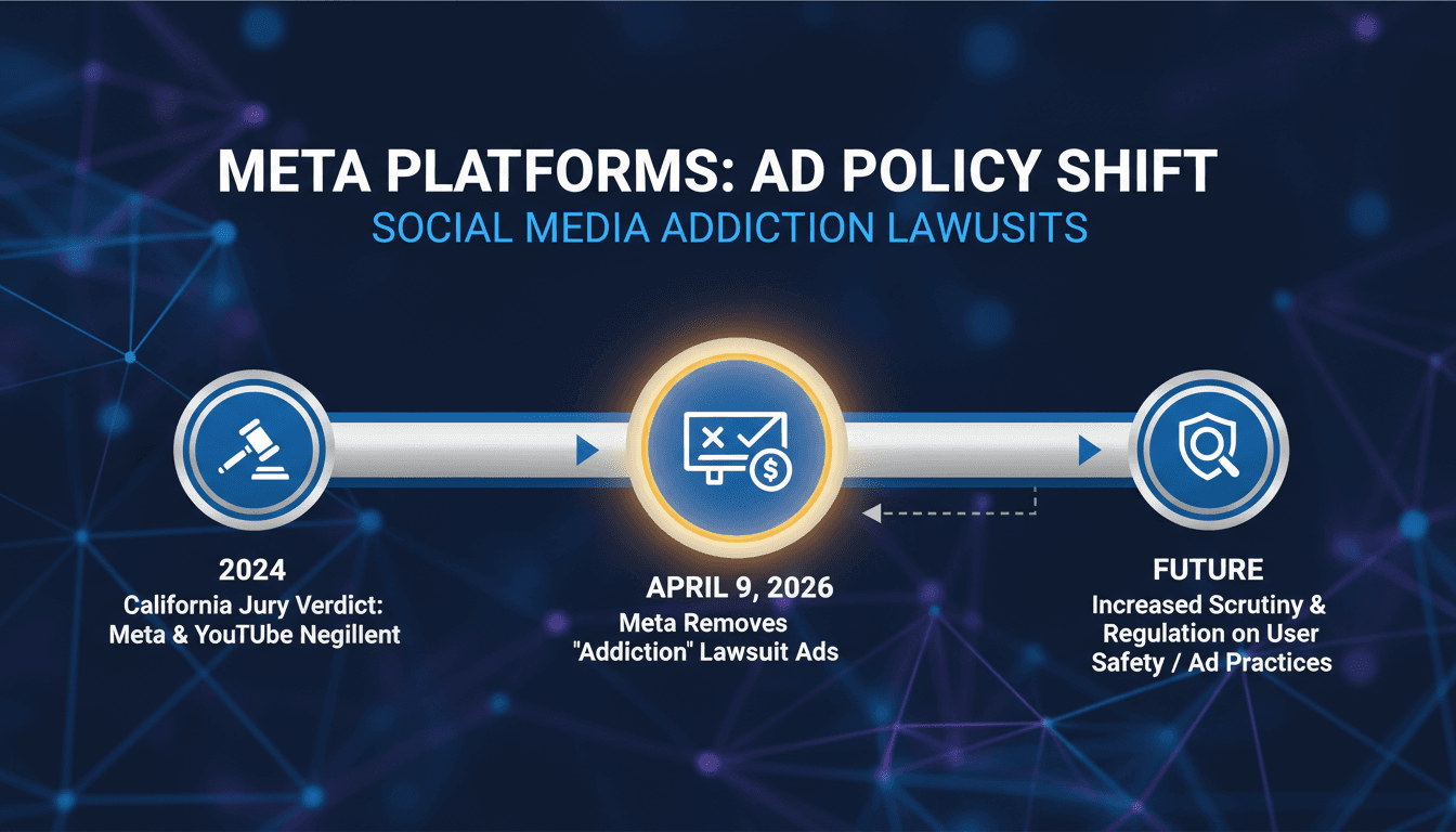 Meta Platforms Removes Ads for Social Media Addiction Lawsuits Following Legal Verdicts