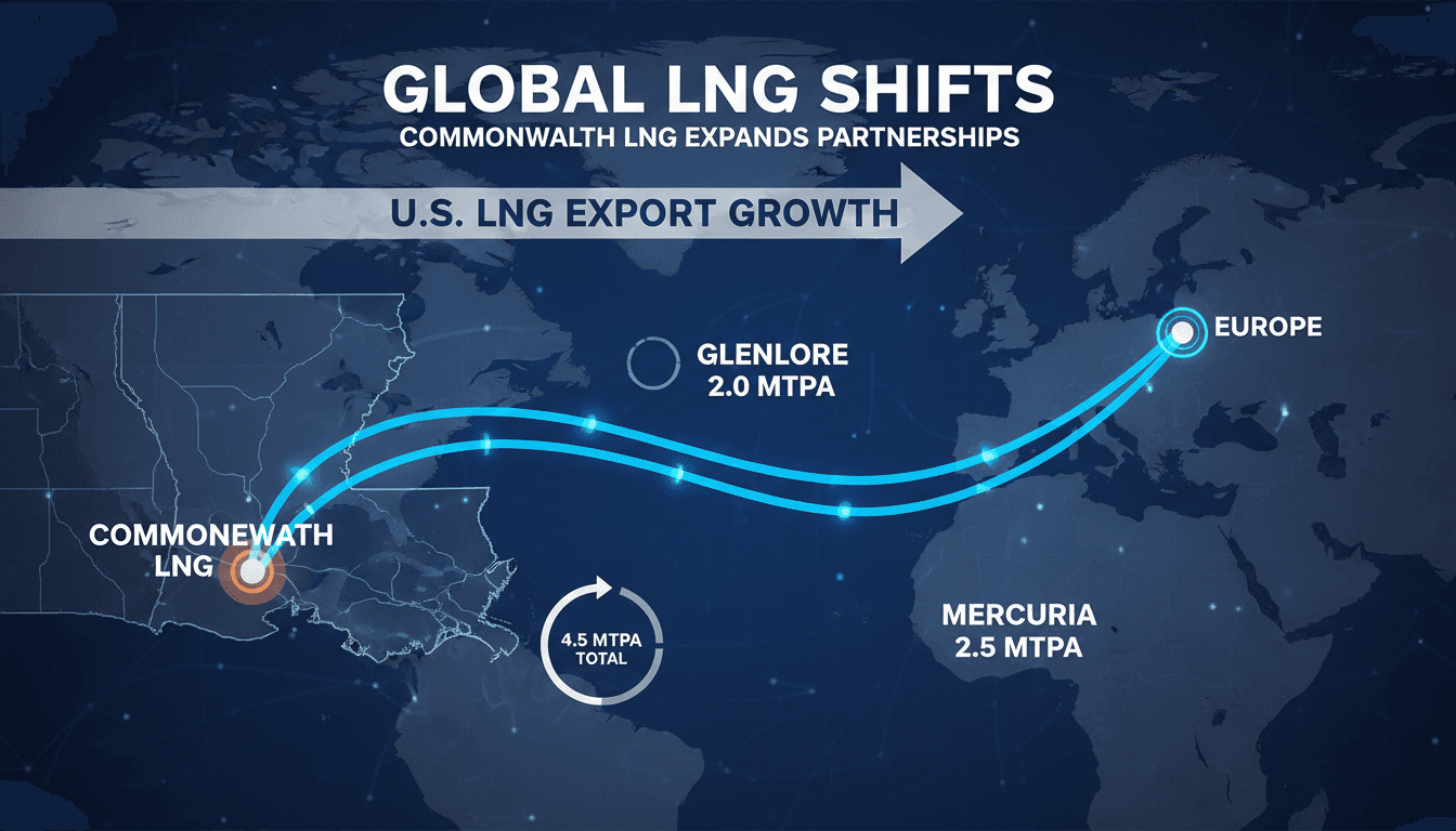 Glencore and Mercuria Increase LNG Offtake Agreements with Commonwealth LNG