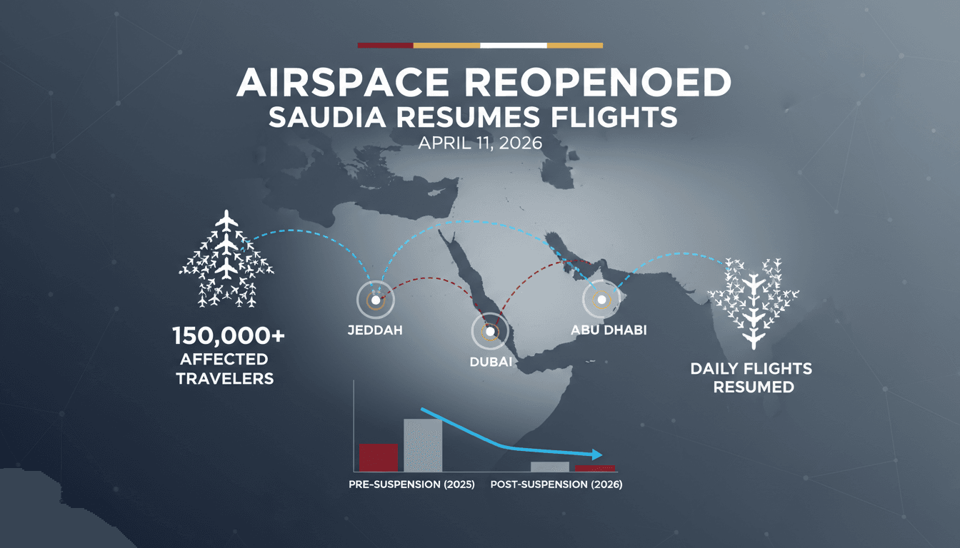 Saudia Airlines Resumes Flights Between Jeddah and Dubai/Abu Dhabi After Suspension