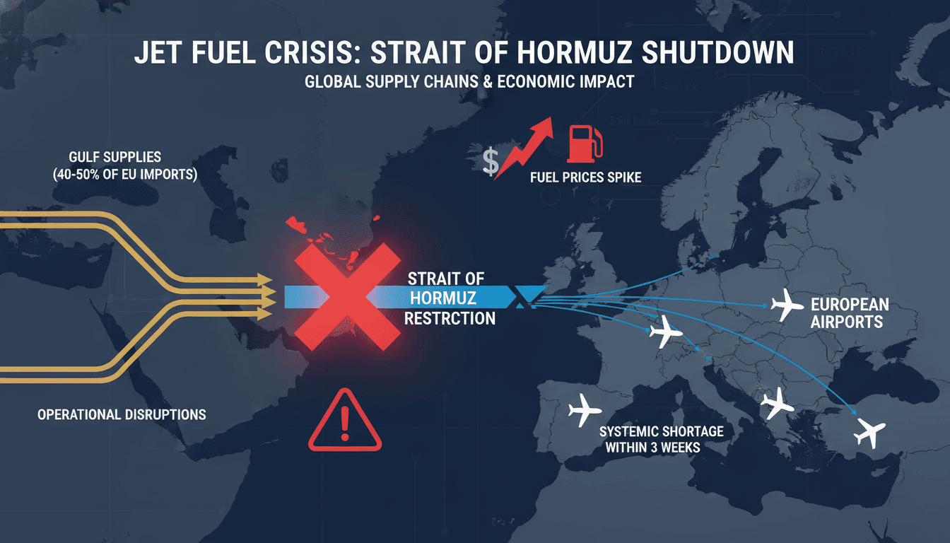 European Airports Face Jet Fuel Shortage Due to Strait of Hormuz Restrictions