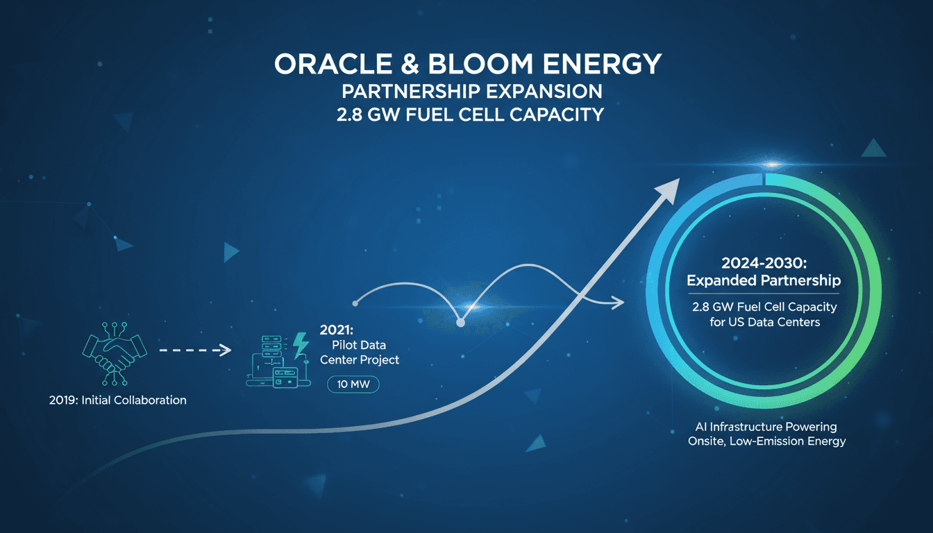 Oracle and Bloom Energy Expand Partnership for 2.8 Gigawatts of Fuel Cell Capacity