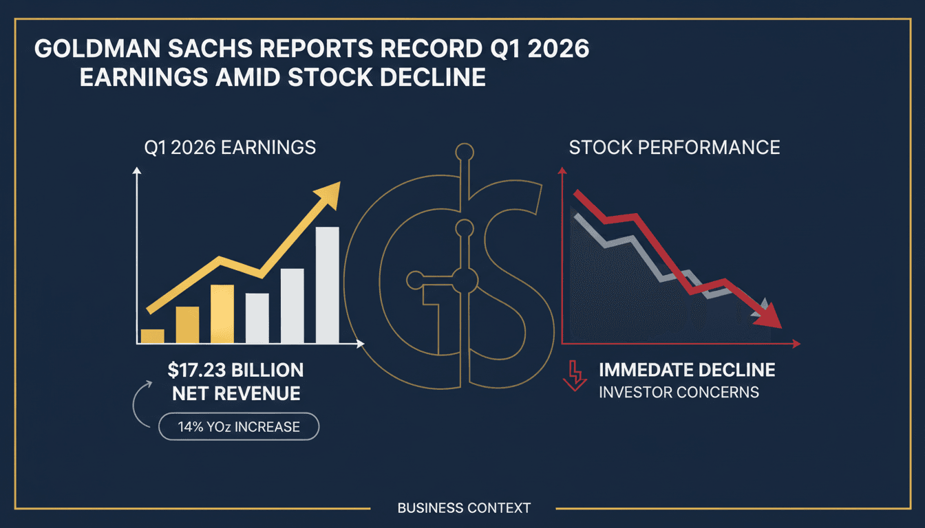 Goldman Sachs Reports Record Q1 2026 Earnings Amid Stock Decline