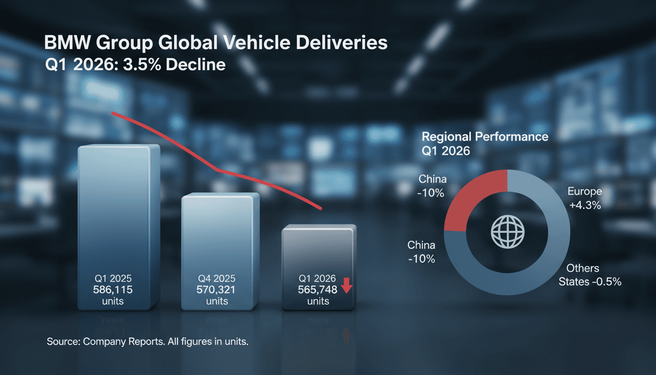 BMW Group Reports 3.5% Decline in Q1 2026 Global Vehicle Deliveries