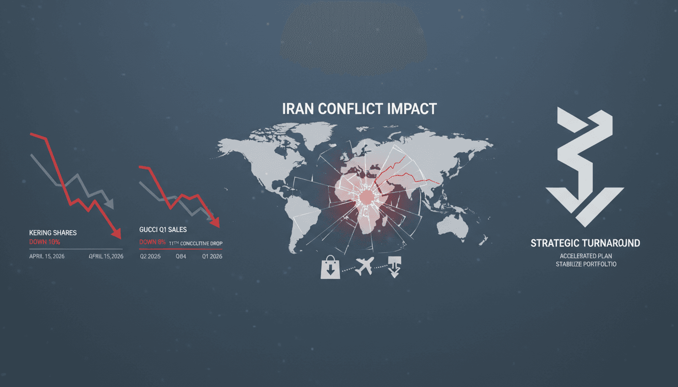 Kering Shares Drop 10% Following Gucci's Q1 Sales Decline Amid Iran Conflict