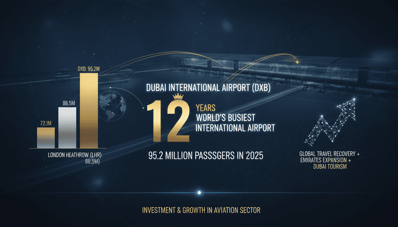 Dubai International Airport Maintains Status as World's Busiest International Airport for 12th Year