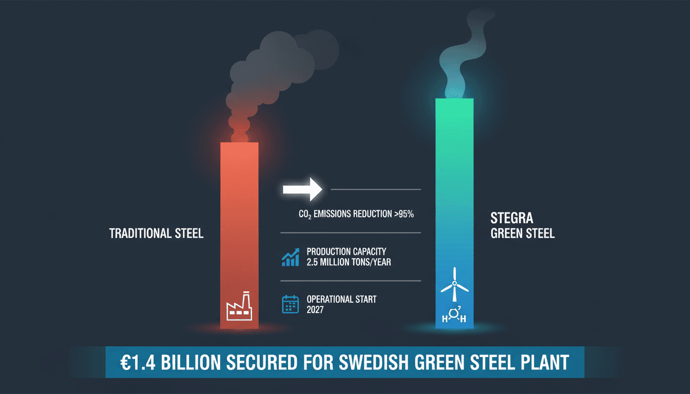 Stegra secures €1.4 billion financing to complete green steel plant in Sweden