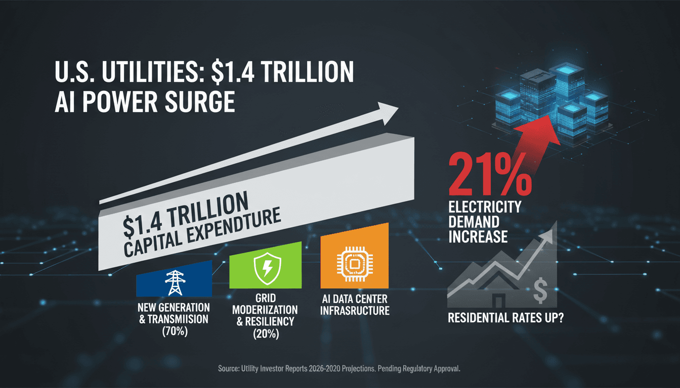 U.S. Utilities Plan $1.4 Trillion Investment to Meet AI Data Center Electricity Needs