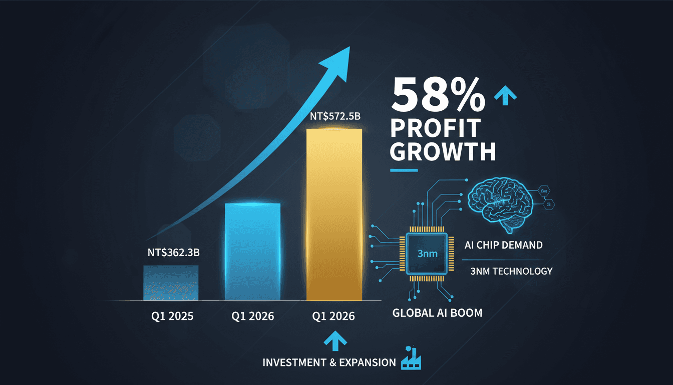 TSMC Achieves 58% Profit Growth in Q1 2026 Driven by AI Chip Demand