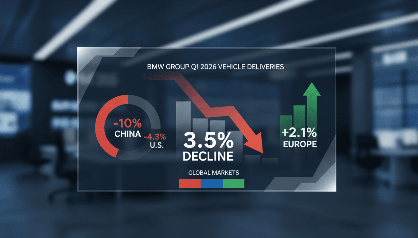 BMW Group Reports 3.5% Decline in First-Quarter 2026 Vehicle Deliveries Due to Weak Demand in Key Markets