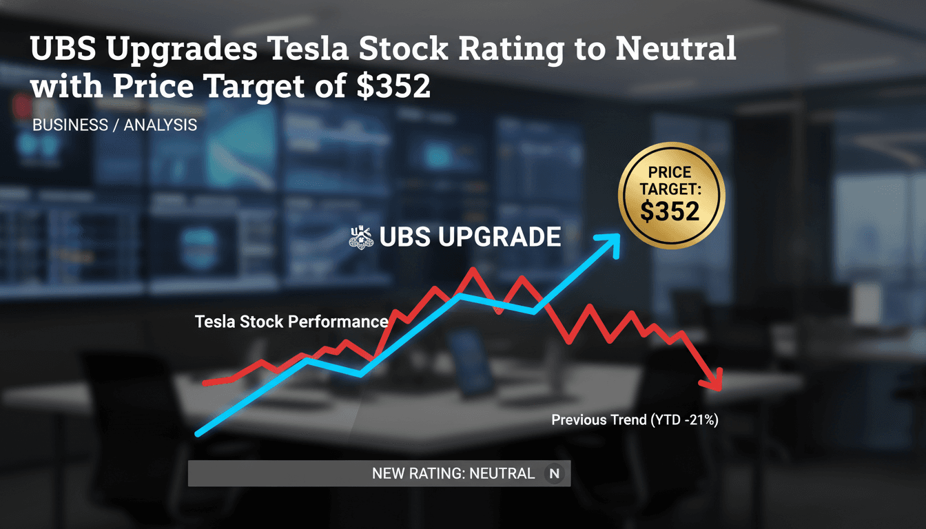 UBS Upgrades Tesla Stock Rating to Neutral with Price Target of $352
