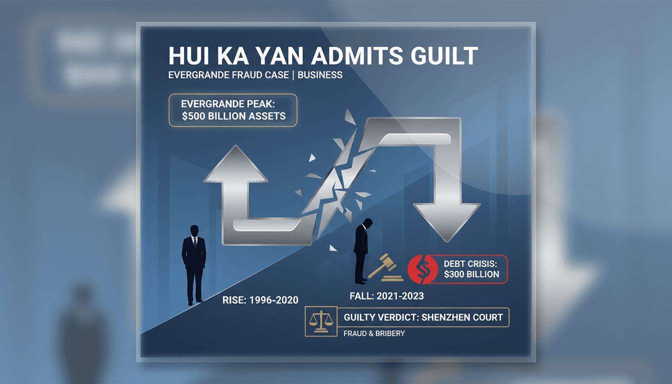 Hui Ka Yan Admits Guilt in Evergrande Fraud Case at Shenzhen Court
