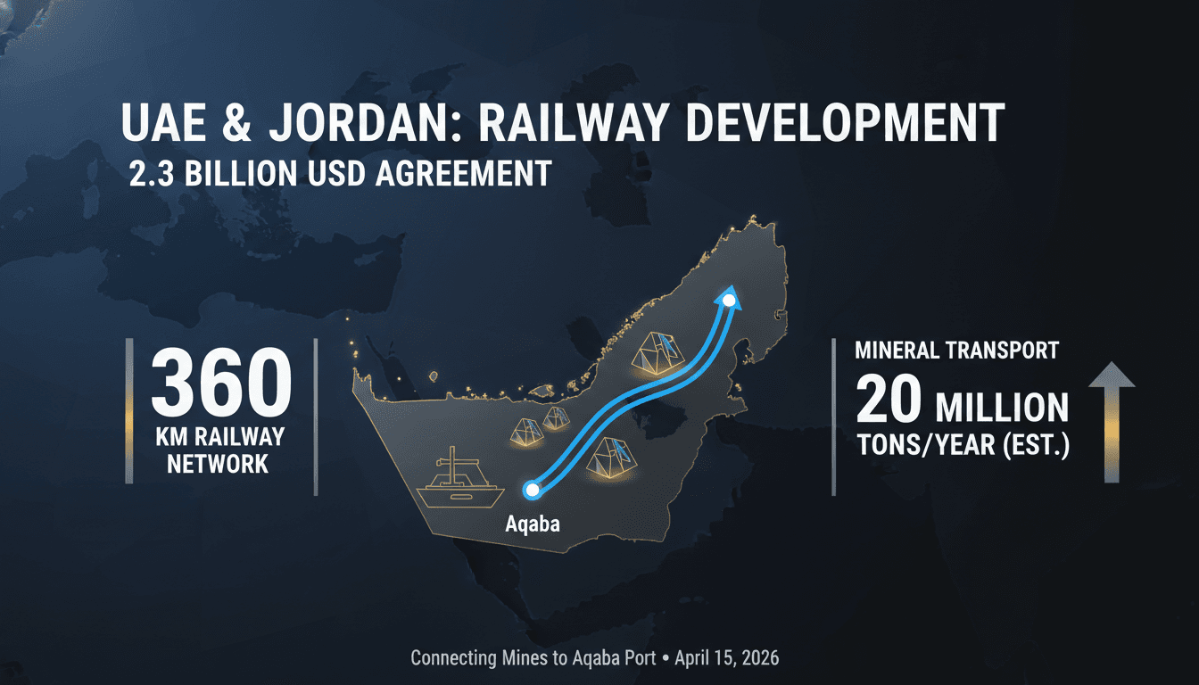 UAE and Jordan Finalize 2.3 Billion USD Railway Development Agreement