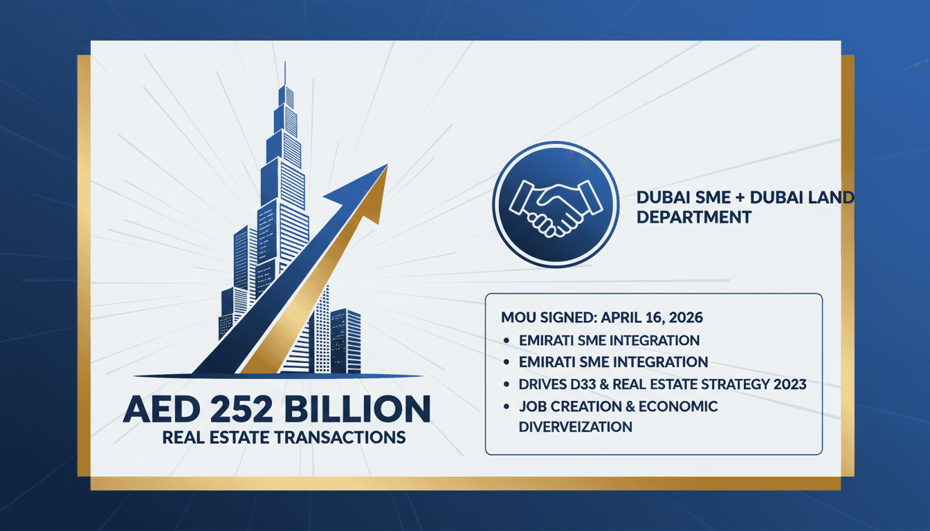 Dubai SME and Dubai Land Department Sign MoU to Boost Emirati SMEs in Real Estate