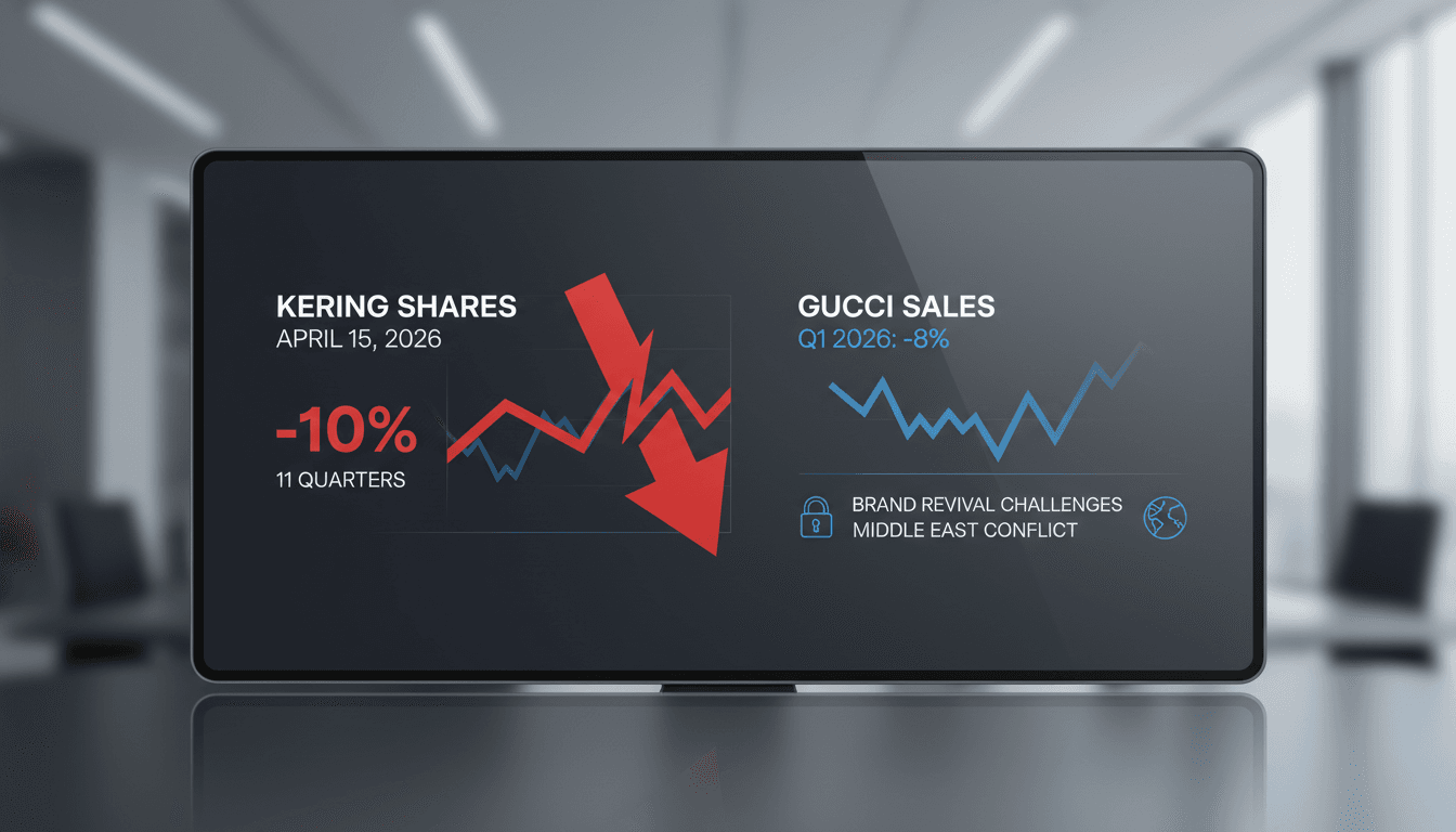 Kering Shares Drop 10% Following Gucci's Continued Sales Decline