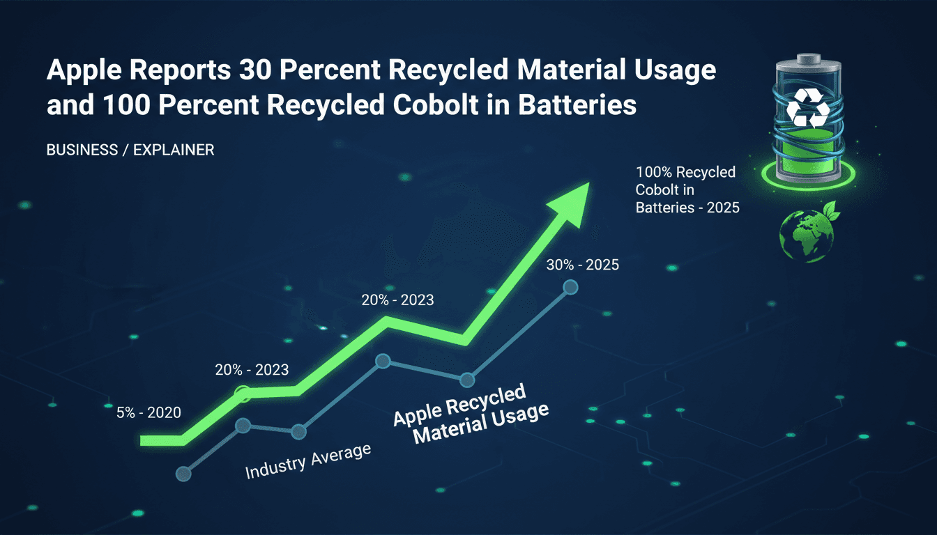 Apple Reports 30 Percent Recycled Material Usage and 100 Percent Recycled Cobalt in Batteries