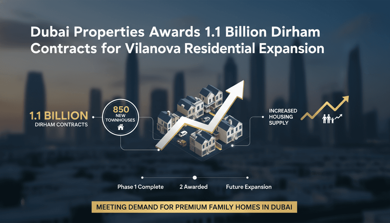 Dubai Properties Awards 1.1 Billion Dirham Contracts for Vilanova Residential Expansion