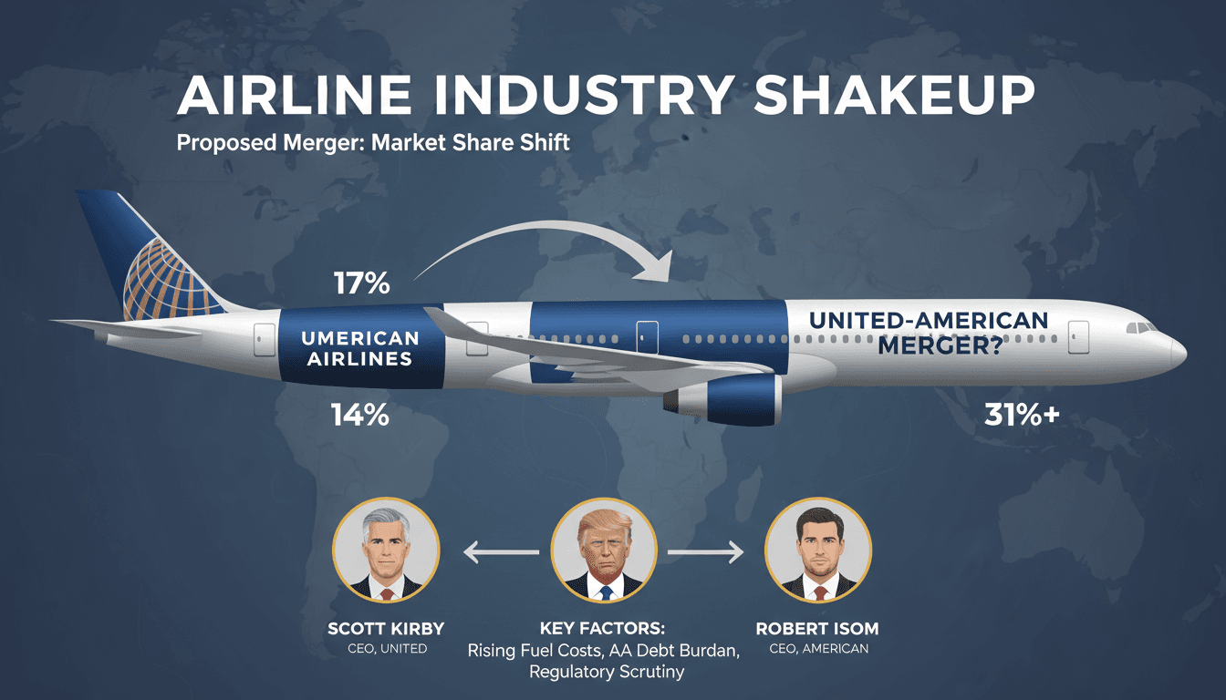 United Airlines CEO proposes merger with American Airlines during White House meeting