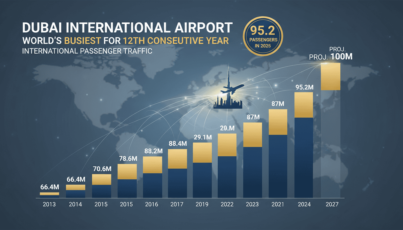 Dubai International Airport Maintains Status as Busiest International Airport for 12th Year