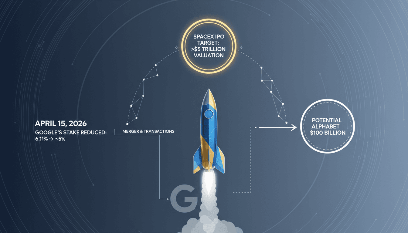Google LLC's Stake in SpaceX Diluted to 5% Ahead of IPO Valuation