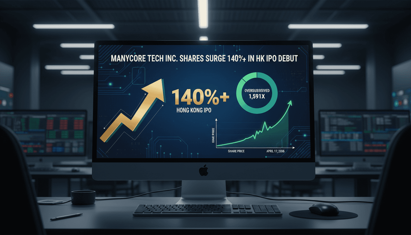 Manycore Tech Inc. Shares Surge Over 140% in Hong Kong IPO Debut