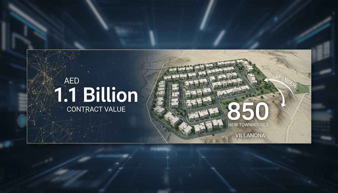 Dubai Properties Awards AED 1.1 Billion for Villanova Expansion with 850 Townhouses