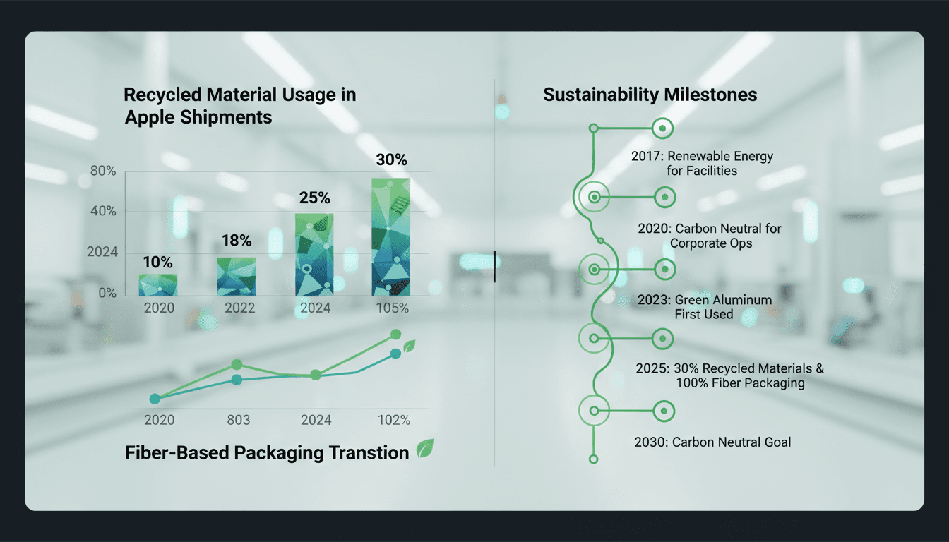 Apple Reports 30% Recycled Material in 2025 Shipments and Completes Plastic-Free Packaging Transition
