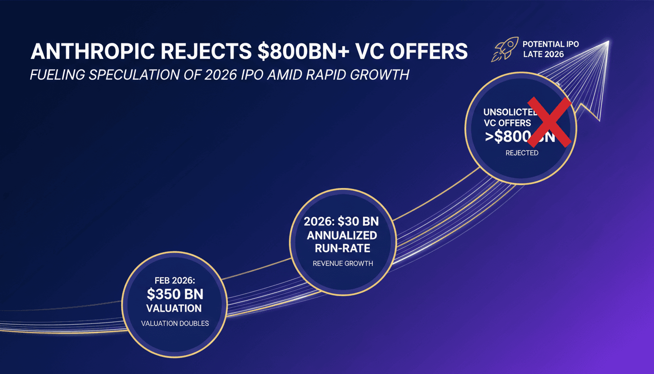 Anthropic Rejects $800 Billion Venture Capital Offers Amid Rapid Growth